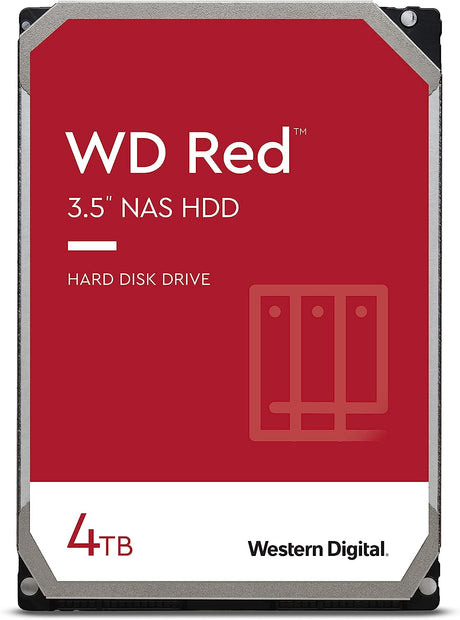 Western Digital 4TB WD Red NAS Internal Hard Drive HDD - 5400 RPM, SATA 6 Gb/s, SMR, 256MB Cache, 3.5" - WD40EFAX