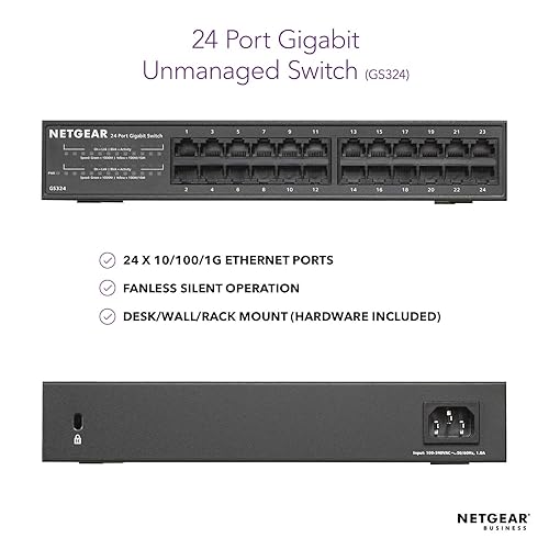 NETGEAR Gigabit Ethernet Unmanaged Switch 24 port