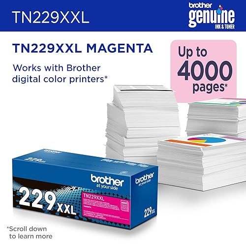 Brother Intl. Corp. Genuine TN229XXLM Super High Yield Magenta Toner Cartridge