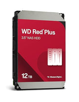 Western Digital 12TB WD Red Plus NAS Internal Hard Drive HDD - 7200 RPM, SATA 6 GB/s, CMR, 512 MB Cache, 3.5 - WD120EFGX