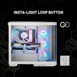 MSI MAG PANO M100R PZ White Micro ATX Gaming Case, Support Back-Connect Motherboard, 270-degree Panoramic Display, 4 aRGB Fans MAG PANO M100R PZ White White mATX