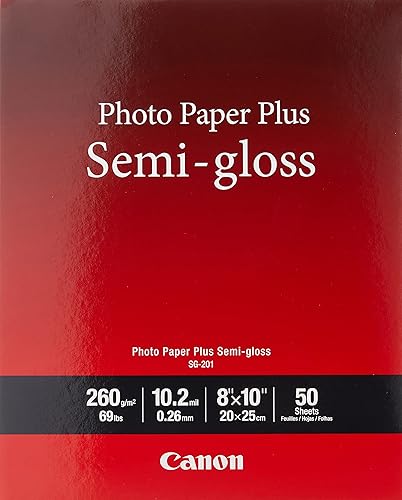 Canon Photo Paper Plus Semi-Gloss 8 x 10 (50 Sheets) (SG-201 8X10)