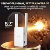 Tenda WiFi Extender, AX1500 WiFi 6 Range Extender Covers Up to 1500 sq.ft & 30 Devices, Dual Band WiFi Extender Booster with Gigabit Ethernet Port, AP Mode, WPS Easy Setup(A23)