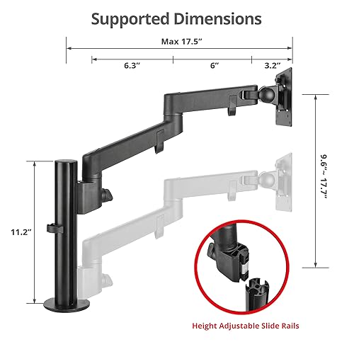 SIIG CE-MT3D11-S1 Single Articulating Montr Desk