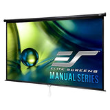 Elitescreens Manual Series, 84-INCH 16:9, Pull Down Manual Projector Screen with AUTO Lock, Movie Home Theater 8K / 4K Ultra HD 3D Ready, 2-Year Warranty, M84UWH, 16:9, Black Black 16:9, 84-inch