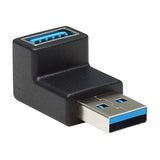 TRIPP LITE USB 3.0 Adapter, USB 3.0 SuperSpeed Converter, USB-A M/F, 90 Degree Down Angle, Black (U324-000-DN)