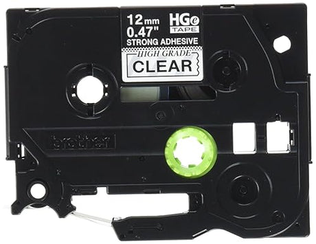 Brother HGES1315PK Black on Clear Extra-Strength Adhesive Label Tape