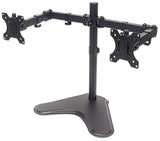 Universal Dual Monitor Stand with Double-Link Swing Arms Holds Two 13 to 32 LCD Monitors up to 8 Kg (17 Lbs.), Black