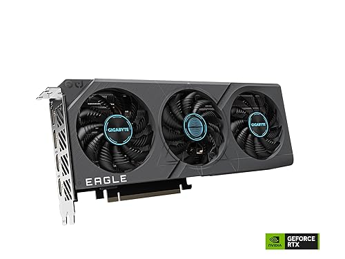 Gigabyte GeForce RTX 4060 Ti Eagle 8G Graphics Card, 3X WINDFORCE Fans, 8GB 128-bit GDDR6, GV-N406TEAGLE-8GD Video Card