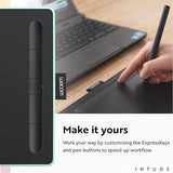 Wacom Intuos Small Bluetooth Graphics Drawing Tablet, Portable for Teachers, Students and Creators, 4 Customizable ExpressKeys, Compatible with Chromebook Mac OS Android and Windows - Pistachio