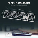Matias Wired USB C Keyboard for Mac with Numeric Keypad - Mac Keyboard Compatible with Mac OS X v.10.6.8, MacBook Pro, MacBook Air, iMac - Latest Version Supported - (Space Grey) Space Gray