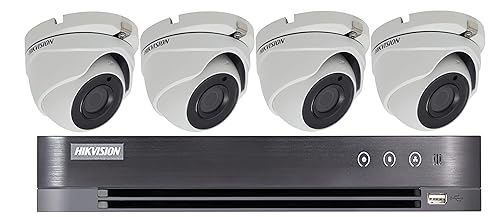 Hikvision T7204U1TA4 4CH Performance TURBOHD DVR W/ 1TB HDD & 4-5MP Turret CAMER