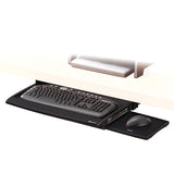 Fellowes Office Suites Deluxe Keyboard Drawer, 2.5 x 30.88 x 14.06, Black/Silver, 80312