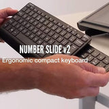 Posturite Wireless Bluetooth Number Slide Compact Keyboard, 9820013 982-0013