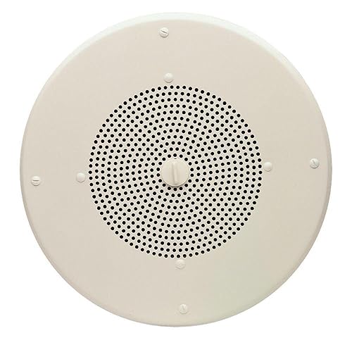 Valcom VC-1060A Round 8in. In. Inch Talk-back Analog Ceiling Speaker White