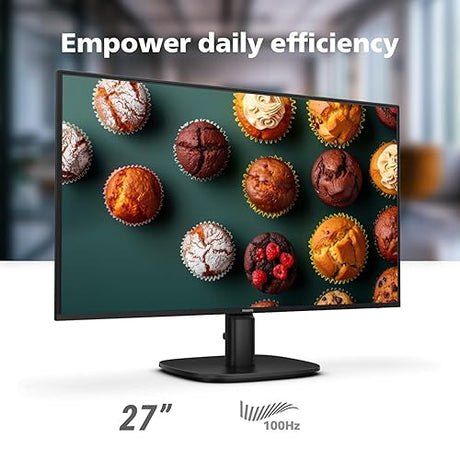 Philips 27B2N2100 27 inch FHD (1920 x 1080) 100Hz Gaming Office Monitor, Energy Star Certified, EPEAT Gold Certification, HDMI & VGA, 4 Year Advance Replacement Warranty 27 FHD EPEAT Gold