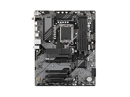 GIGABYTE B760 DS3H AX (rev. 1.x) LGA 1700 Intel B760 ATX Motherboard with DDR5, 2* M.2, PCIe 4.0, USB 3.2 Gen 2 Type-C, WiFi 6E Realtek GbE LAN, Q-Flash Plus, PCIe EZ-Latch