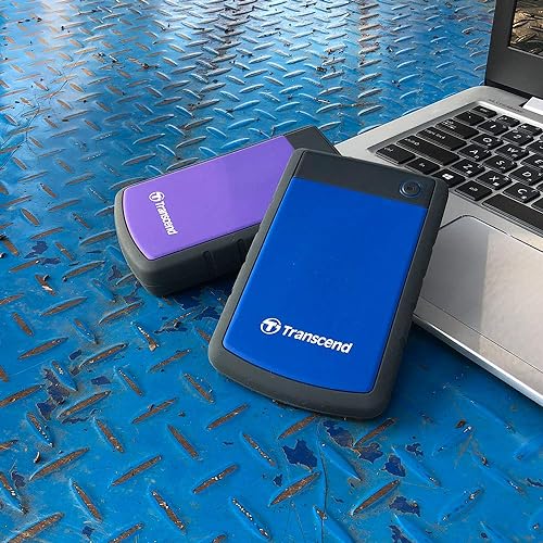Transcend StoreJet 25H3P External 2 TB USB 3.0 Hard Disk Drive - Black/purple