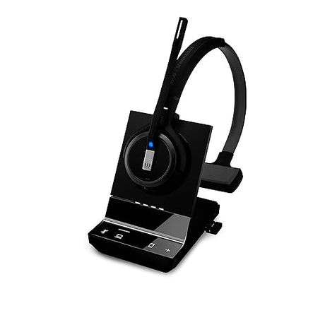 Sennheiser SDW 5034 (507008) - Single-Sided (Monaural) Wireless DECT Headset for Softphone/PC & Mobile Phone Connection Dual Microphone Ultra Noise Cancelling, Black