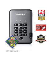 iStorage diskAshur PRO2 256-bit 500GB USB 3.1 Secure encrypted Hard Drive IS-DAP2-256-500-C-X, graphite
