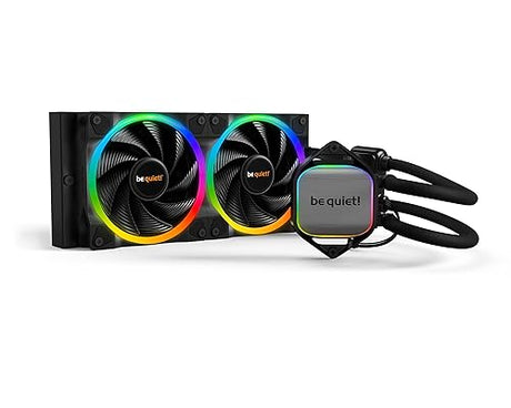 be quiet! Pure Loop 2 FX 240mm, CPU Liquid Cooler for Intel Core i3/i5 or AMD Ryzen 3/5, ARGB LED Illumination, 2X Light Wings PWM high-Speed Fan -BW013 Black BW013 240mm ARGB Fan