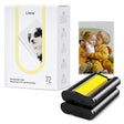 Liene Photo Paper & Cartridge, 2 Ink Cartridge Refill & 72 sheets photo papers, 4x6, Dye Sublimation, Water & Oxidation-Proof, Compatible w/Liene PixCut S1 Photo Sticker Printer and Cutter