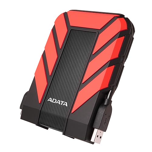 ADATA HD710 Pro 1TB USB 3.1 IP68 Waterproof/Shockproof/Dustproof Ruggedized External Hard Drive, Red (AHD710P-1TU31-CRD) 1TB Red
