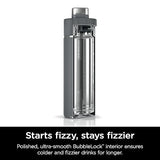 Ninja Thirsti 24oz Travel Bottle for Sparkling Drinks, Fizzier Longer, Leak Proof, 24 Hours Cold, Dishwasher Safe, Insulated Tumbler, Grey, DW2401CGY (Canadian Version)