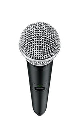 Shure GLXD2+/SM58 Handheld Wireless Transmitter with SM58 Vocal Mic Capsule and SB904 Battery (12-Hour Life) - for use with GLX-D+ Dual Band Wireless Microphone Systems (Receiver Sold Separately) SM58 Dual Band