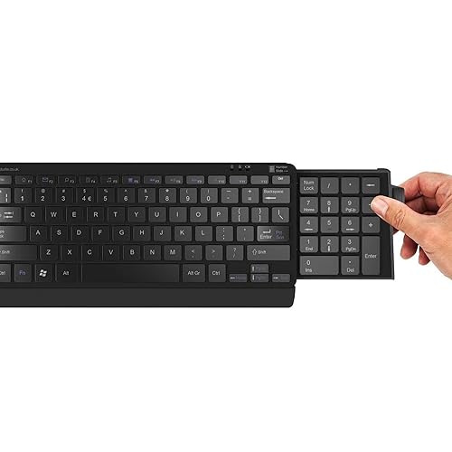 Posturite Wireless Bluetooth Number Slide Compact Keyboard, 9820013 982-0013