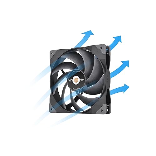 Thermaltake SWAFAN GT14 PC Cooling Fan, 3 Types of Detachable Fan Blades, High Pressure/High Air Flow/Reversed (Single Fan Pack) CL-F157-PL14BL-A