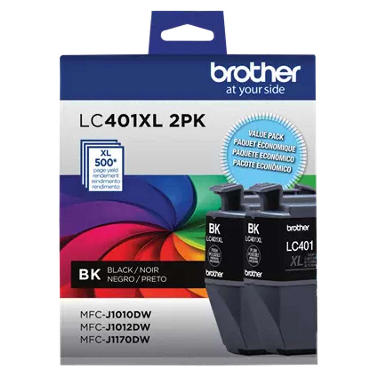 Brother High Yield Black Ink Cartridge 2pk For Mfc-j1010dw Mfc-j1170dw