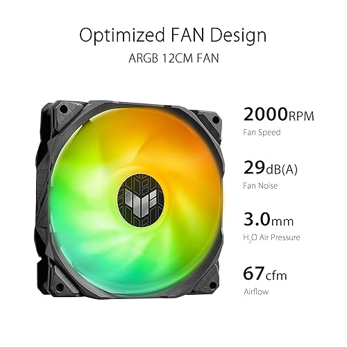 ASUS TUF Gaming LC II 360 ARGB All-in-One Liquid CPU Cooler with Aura Sync, 3X TUF Gaming 120mm ARGB Radiator Fans, Reinforced Tubing, and 6-Year Warranty;Widely Compatible with Latest Intel&AMD CPUs