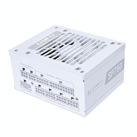 Lian Li SP750 Gold - 750 Watt SFX Form Factor Power Supply with 12V-2x6 Cable - Low Noise - 80 Plus Gold Efficiency - ATX 3.1 & PCIe 5.1 Compliant - Easy Cable Management - White (SP750G.W) Gold 750W V2 White