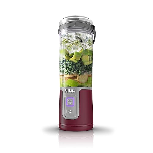 Ninja Blast Portable Blender, Cordless, 16oz. Vessel, Personal Blender for Shakes & Smoothies, BPA Free, Leakproof Lid & Sip Spout, USB-C Rechargeable, Dishwasher Safe Parts, Cranberry, BC100CRC Red