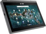 ASUS Chromebook Flip Cr1 Cr1100fka-yz182t-s 11.6 Touchscreen Convertible Chromebook - Hd - 1366 X 768 - Intel Celeron N5100 Quad-core [4 Core] 1.10 Ghz - 8 Gb Total Ram - 32 Gb Flash Memory