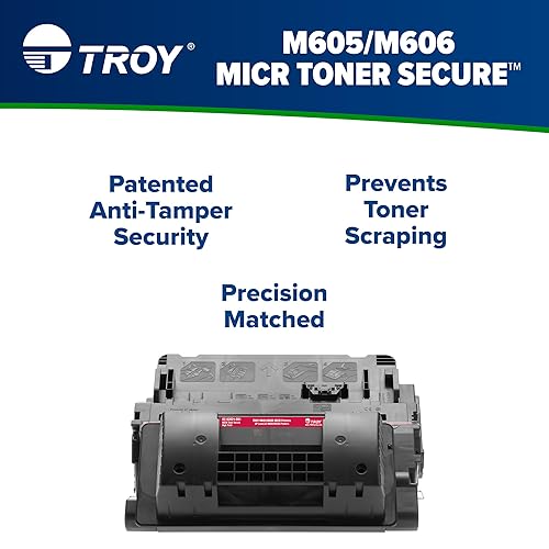 The Nekid Cow TROY M605/M606 MICR Toner Secure High Yield Cartridge, Check Printing, HP Part Number: CF281X, Yields 25000 Pages