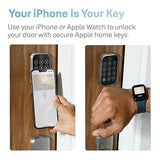 Yale Assure Lock 2 Plus Apple Home Keys, Nickel Keyless Entry Door Lock with Keypad for Code Entry Lock and Auto-Unlock (No Wi-Fi) Remote Access Requires Apple Home Hub via HomeKit, ?YRD450-N-BLE-619 Satin Nickel No Wi-Fi