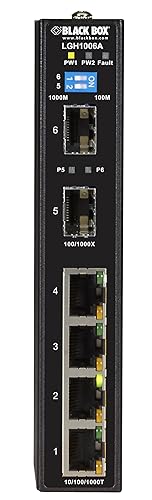 Black Box LGH1006A Network Services Compact Industrial GB Ethernet Switch