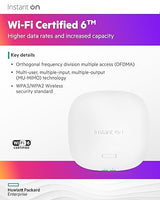 Aruba Instant On AP25 .11ax 4x4 Wi-Fi Access Point | US Model | Power Source not Included (R9B27A)