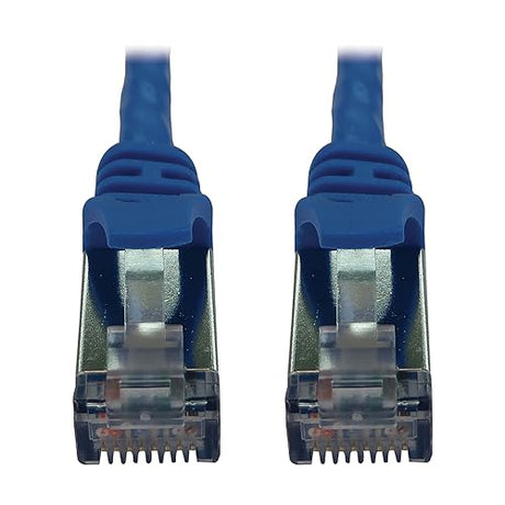 Tripp Lite Cat6a 10G Ethernet Cable, Snagless Molded Slim STP Network Patch Cable (RJ45 M/M), Blue, 1 Foot / 0.3 Meters, Manufacturer's Warranty (N262-S01-BL) Blue 1 Foot STP / Slim