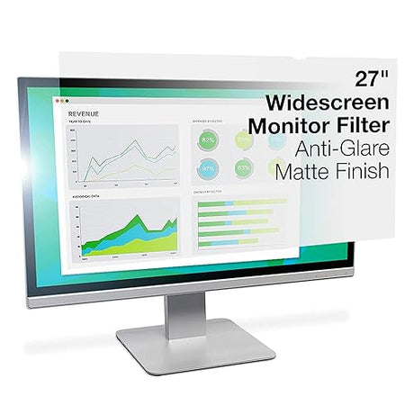 3M Anti-Glare Filter for 27" Widescreen Monitor (AG270W9B), Clear