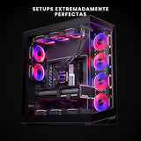 Phanteks D30-120 120x120x30mm PWM Case Fan, 250-2000 RPM, 61.5 CFM, 2.72 mm H2O, 31.8 dB(A), 3-Pin JST D-RGB, Compatible with Desktop, Radiator REVERSED, TRIPLE
