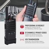 Cobra PX650 BCH6 - Professional/Business Walkie Talkies - Rechargeable, 300,000 sq. ft/25 Floor Range, Dust Protected and Splashproof (IP54 rating), Two-Way Radio Set (6-Pack)