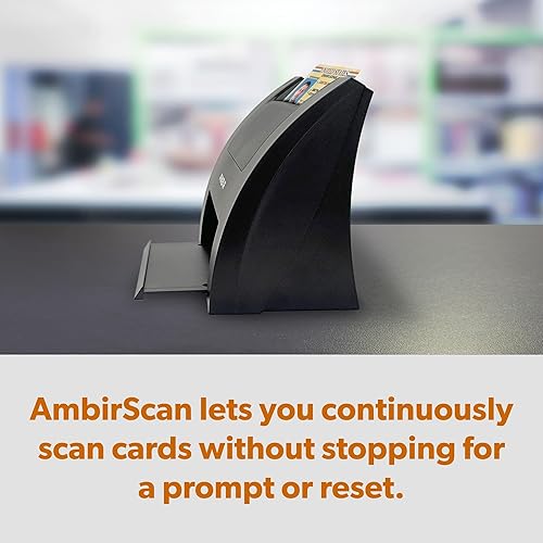 Ambir Card Scanner PS670ST-AS High Speed Single Sided Vertical USB Powered Card Scanner for Windows PC