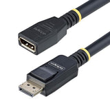 StarTech.com 10ft (3m) DisplayPort 1.4 Extension Cable, DP 1.4 Port Saver Cable, 8K 60Hz, DisplayPort Extension Cord, M/F