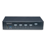 StarTech.com 4-Port DisplayPort KVM Switch, Single 4K 60Hz Monitor, 6X USB Ports, Hotkey Switching, TAA Compliant