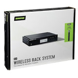 Shure BLX24R/SM58 UHF Wireless Microphone System - Perfect for Church, Karaoke, Vocals - 14-Hour Battery Life, 100m Range | SM58 Handheld Vocal Mic, Single Channel Rack Mount Receiver | J11 Band Full System, Rack Mount J11 Band (596-616 MHz)