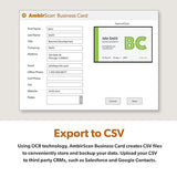 Ambir ImageScan Pro 667 Business Card Scanner with AmbirScan Business Card for Windows PC