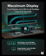 Plugable Thunderbolt 5 Dock: 140W Power Delivery, Up to Dual 6K@60Hz for Mac, Up to Dual 8K for Windows, Supports 80/120Gbps, 3X Thunderbolt 5 Ports, 2.5GbE, Driverless Connectivity (TBT-UDT3)